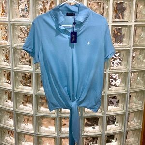 **NEW NWT** POLO Ralph Lauren waist-tie polo shirt